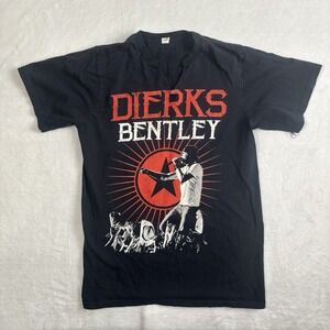 Y2K Dierks Bentley‎ Locked & Loaded Tour Black Short Sleeve Distressed Shirt S